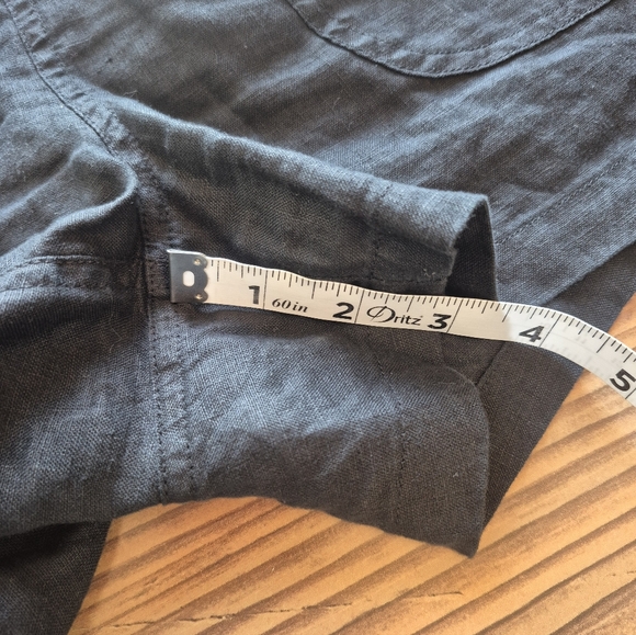 Quince 100% European Linen High Waisted Black Shorts Size Small - Picture 6 of 7